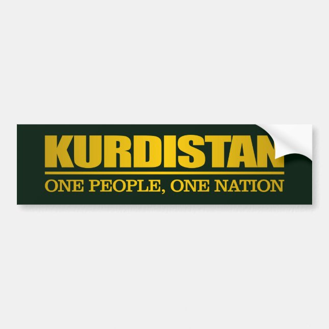 Pegatina Para Coche Kurdistán (Un pueblo, Una nación) (Frente)