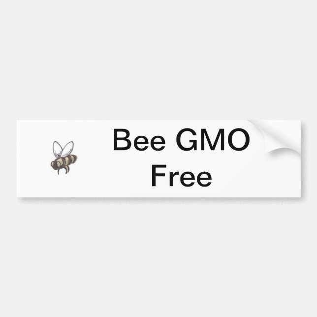 Pegatina Para Coche La abeja GMO libera (Frente)