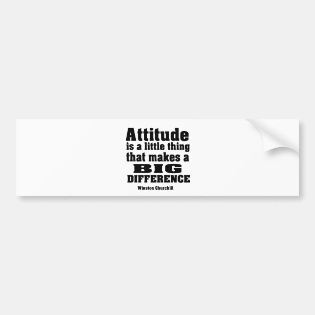 Pegatina Para Coche La actitud diferencia grande (Frente)