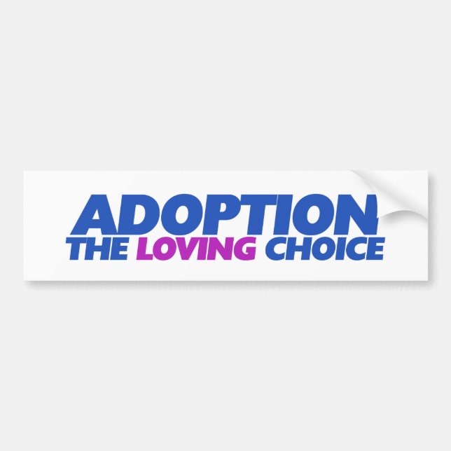 Pegatina Para Coche La adopción es la opción amorosa (Frente)