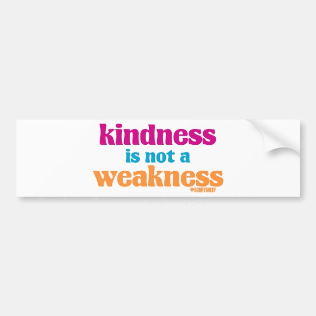 Pegatina Para Coche La amabilidad no es una debilidad (Frente)