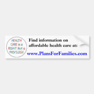 Pegatina Para Coche La atención sanitaria un correcto no un privilegio