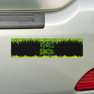 Pegatina Para Coche La atención vegana feminista de SlipperyJoe llama