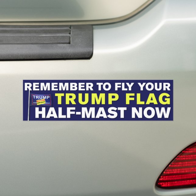Pegatina Para Coche La bandera de Trump a medio asta perdió contra Tru (en coche)