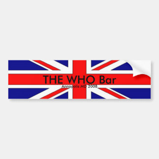 Pegatina Para Coche la bandera del británico, EL WHO barra, MD 2008 de