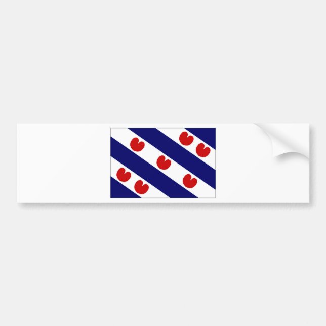 Pegatina Para Coche La bandera holandesa de Frisia (Frente)