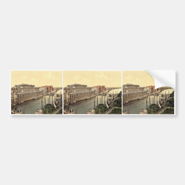 Pegatina Para Coche La bolsa y el puerto, Konigsberg, Prusia del este, (Frente)