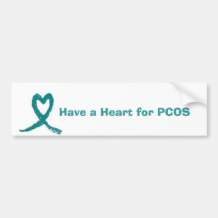 Pegatina Para Coche la cinta del corazón de los pcos, tiene un corazón