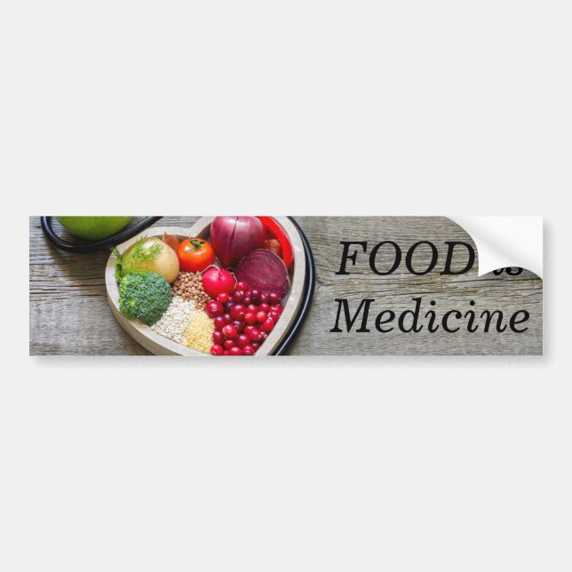 Pegatina Para Coche La comida es medicina (Frente)
