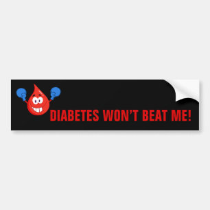 Pegatina Para Coche La diabetes no me batirá