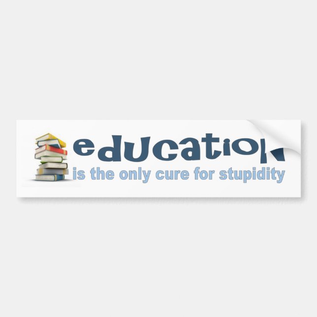 Pegatina Para Coche La educación es la cura (Frente)