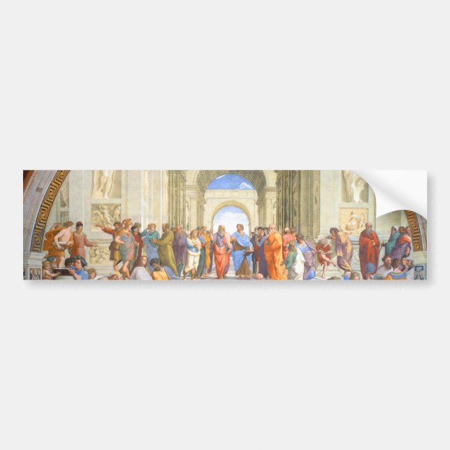Pegatina Para Coche La escuela de Raphael de Atenas (Platón y (Frente)