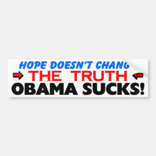 Pegatina Para Coche La "esperanza" "no cambia" la verdad: ¡Obama