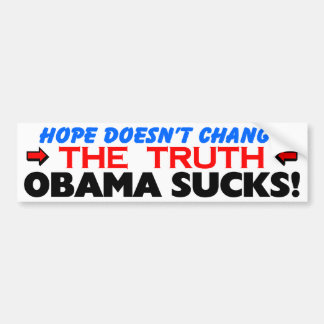 Pegatina Para Coche La "esperanza" "no cambia" la verdad: ¡Obama