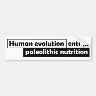 Pegatina Para Coche La evolución humana exige la nutrición paleolítica