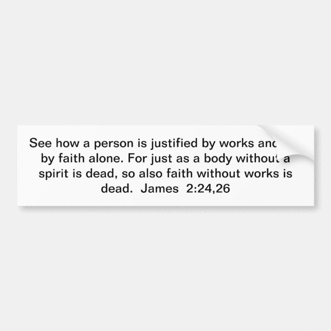 Pegatina Para Coche ¿La fe sola? (Frente)