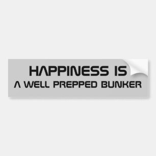 Pegatina Para Coche La felicidad es un búnker preparado