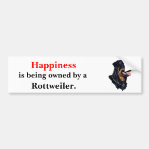 Pegatina Para Coche La felicidad está siendo poseída por un Rottweil