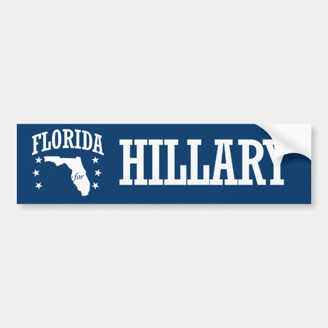 PEGATINA PARA COCHE LA FLORIDA PARA HILLARY (Frente)