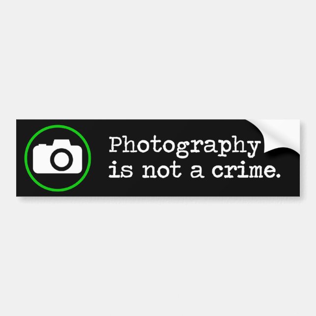 Pegatina Para Coche La fotografía no es un crimen (Frente)