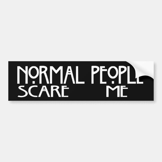 Pegatina Para Coche La gente normal me asusta - Bumpersticker negro (Frente)