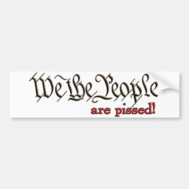 Pegatina Para Coche ¡La gente… pissed! (Frente)