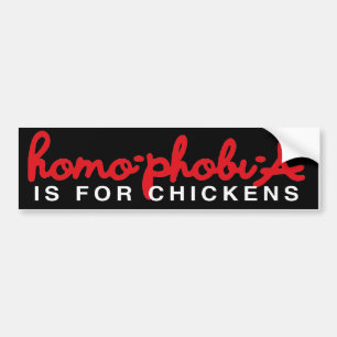 PEGATINA PARA COCHE LA HOMOFOBIA ES PARA POLLOS