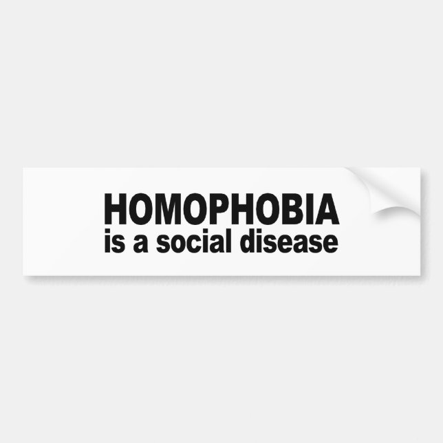 Pegatina Para Coche La homofobia es una enfermedad social (Frente)