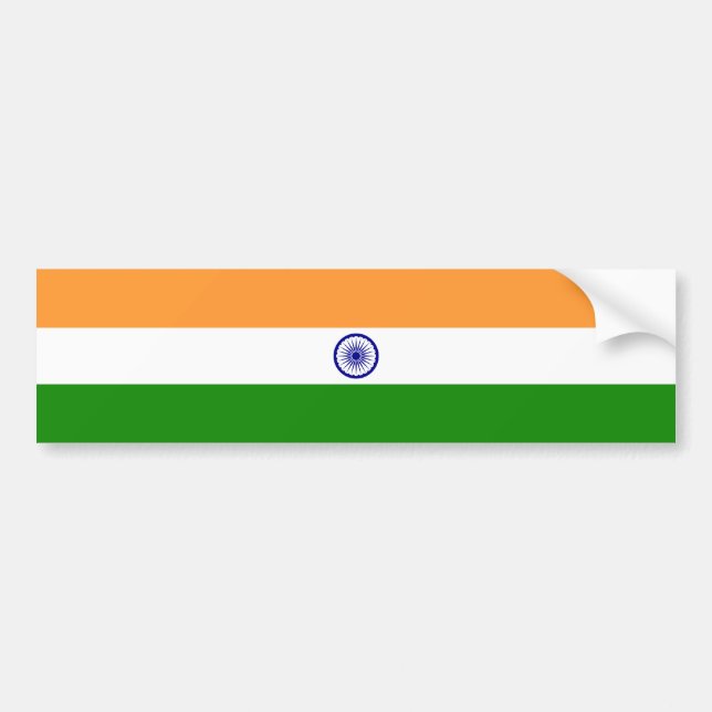 Pegatina Para Coche La India - bandera nacional india (Frente)