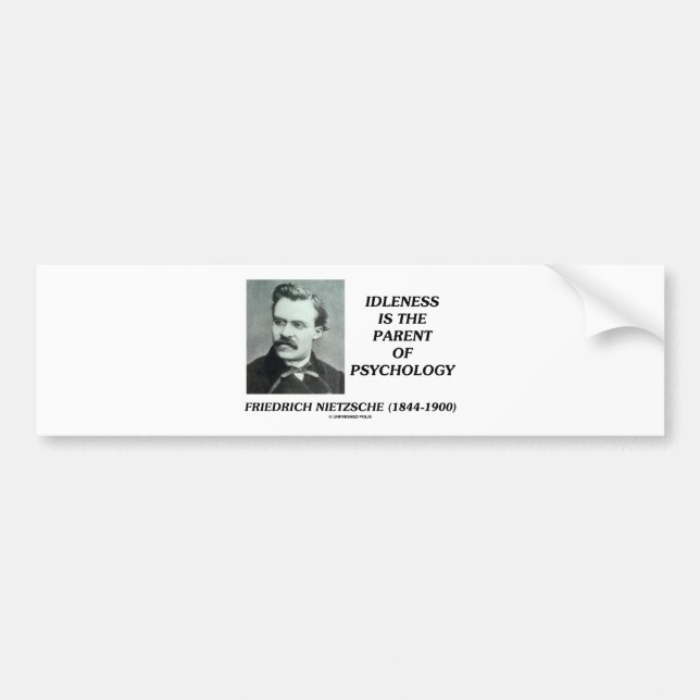Pegatina Para Coche La indolencia es el padre de la psicología (Frente)