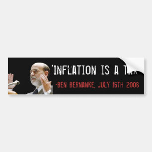 Pegatina Para Coche La inflación es un impuesto - original