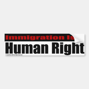 Pegatina Para Coche La inmigración es un derecho humano
