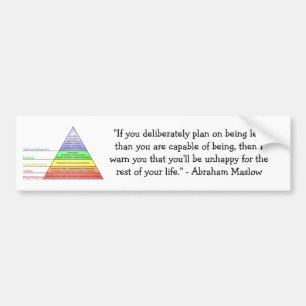 Pegatina Para Coche La jerarquía de Maslow de necesidades