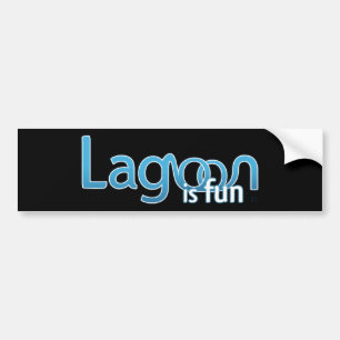 Pegatina Para Coche La laguna es logotipo de la diversión