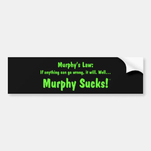 Pegatina Para Coche La ley de Murphy: ¡Murphy chupa!