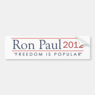 Pegatina Para Coche La libertad 2012 de Ron Paul es popular