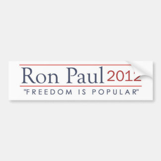 Pegatina Para Coche La libertad 2012 de Ron Paul es popular