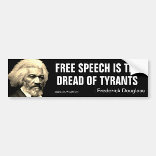 Pegatina Para Coche La Libertad De Expresión De Douglass Es El Pan De