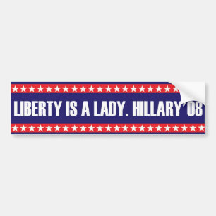 Pegatina Para Coche La libertad es una señora. Hillary'08