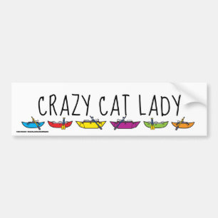 Pegatina Para Coche La loca dama de gato Rafters