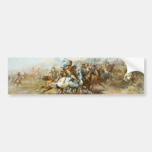 Pegatina Para Coche La lucha de Custer de Charles Marion Russell