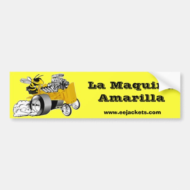 Pegatina Para Coche La Maquina Amarilla (Frente)