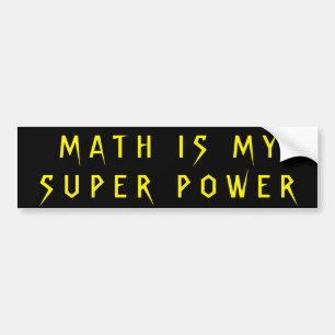Pegatina Para Coche La matemáticas es mi superpoder