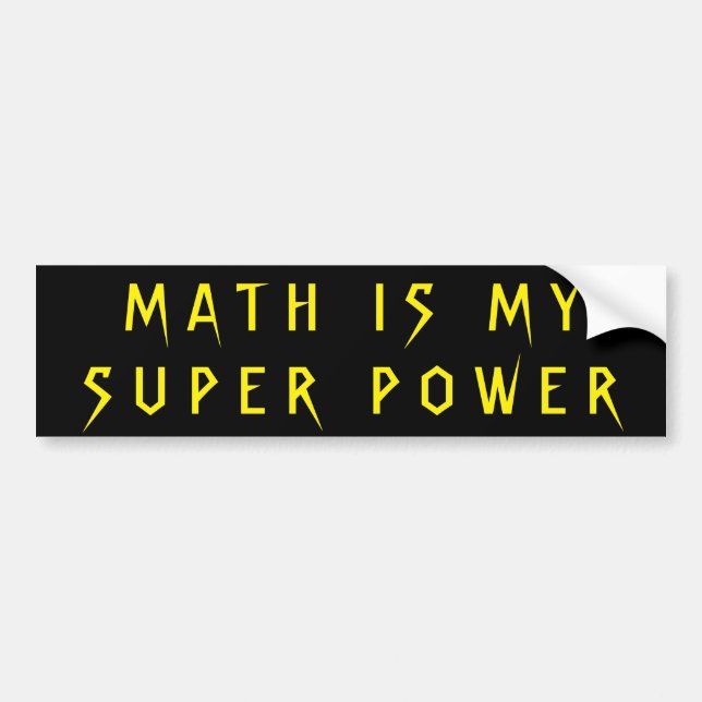 Pegatina Para Coche La matemáticas es mi superpoder (Frente)
