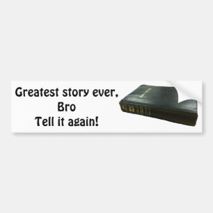 Pegatina Para Coche La mejor historia de todas, Biblia de hermano