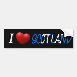 Pegatina Para Coche La mejor superposición de I Heart Scotland
