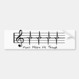 Pegatina Para Coche La música me ayuda a través