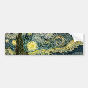 Pegatina Para Coche La noche estrellada de Vincent van Gogh (1889)