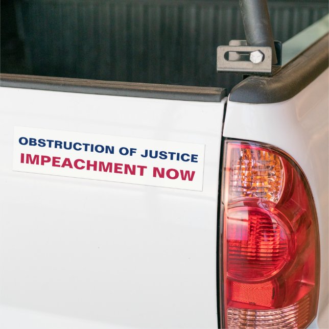Pegatina Para Coche La obstrucción de la justicia resiste ahora (En Camión)