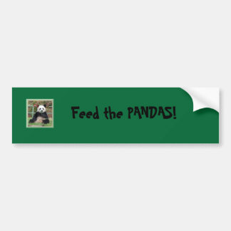 Pegatina Para Coche ¡la panda, alimenta las PANDAS!